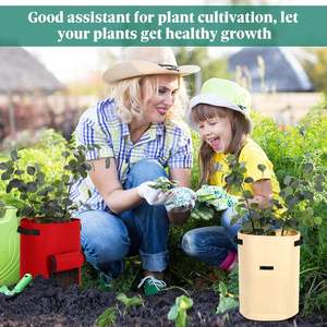 Sacs de culture pour pommes de terre de 5 à 40 gallons avec couvercles rabattables, en tissu feutre PP avec fenêtre en tissu, pour la récolte de patates douces, pots, jardinières, seaux à plantes - Product Image 6