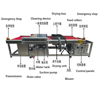 Machine horizontale automatique de lavage et de séchage du verre, contrôle PLC, moteur, circulation d'eau, puissance 4-20W, épaisseur du verre 2-24mm, facile
