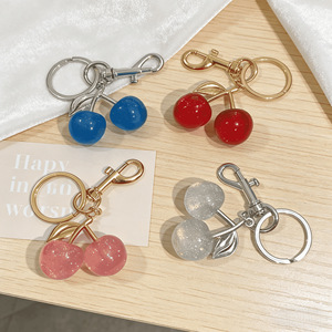 <span class=keywords><strong>Portachiavi</strong></span> con Ciliegia Glitterata 3D, Accessorio Kawaii per Zaini da Ragazza, Stile Coquette <span class=keywords><strong>di</strong></span> <span class=keywords><strong>Tendenza</strong></span> - Product Image 1