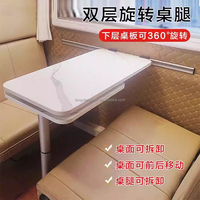 Pied de table double couche en alliage d'aluminium LXRV avec déplacement avant/arrière et rotation à 360 degrés pour camping-car