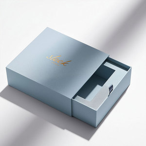 Tùy chỉnh sang trọng cứng nhắc hộp giấy với nhỏ kéo ra trượt ngăn kéo Ribbon đóng cửa cho đồ trang sức quà tặng bao bì hộp với chèn - Product Image 3