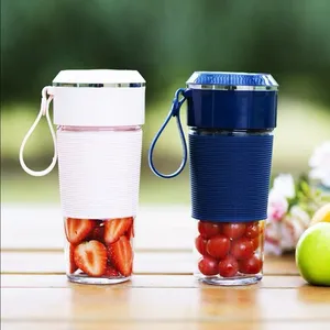 10Oz Oplaadbare Mini Glazen Elektrische Draagbare Blender 4-6 Messen Voor Onderweg Persoonlijke Blender Voor Shakes En Smoothies Met Stro