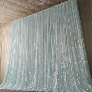 웨딩 배경 거즈 더블 레이어 부동 커튼 배경 커튼 - Product Image 2