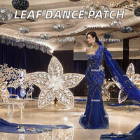 Nouveaux patchs en cristal de strass en forme de feuilles colorées à coudre, appliques décoratives pour vêtements et robes