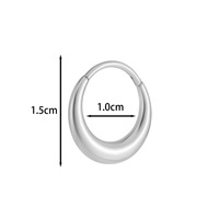 YW anneaux de nez simples et boucles d'oreilles à segments articulés ASTM F136 titane avec Zircon Piercing bijoux de corps pour femmes hommes pour enfants
