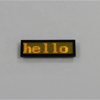 Placa de Identificación LED Recargable USB con Letras Desplazables en Rojo, Azul, Verde, Amarillo, Blanco y Morado, Etiqueta Inteligente con Nombre