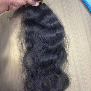 Extensiones de Cabello Humano Ondulado del Sur de la India, Cabello Natural de la Mejor Calidad, Colección a Precio de Mayoreo - Product Image 1