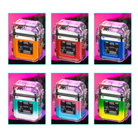 Briquet électrique rechargeable par USB au design moderne, étanche, double arc, lampe torche LED pour le camping en plein air, pour cigarettes