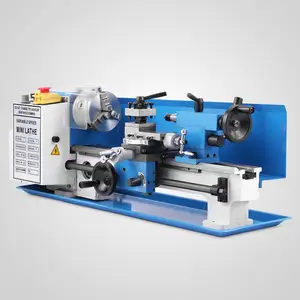 7"x14" Benchtop Precision Mini Metal Lathe 550W Single Phase Variable Speed 0-2500PRM for Turning, Drilling, and Threading