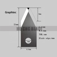 Graphtec FC8000 traceur de découpe dernière coupe lame de couteau FC8600/FC8000/FC7000 Cutter alliage lames de coupe croisée boîte matériel d'emballage