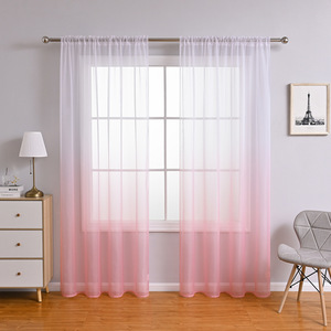 <span class=keywords><strong>Tende</strong></span> Trasparenti in Poliestere con Stampa Sfumata Arcobaleno, Moderne <span class=keywords><strong>Tende</strong></span> Decorative con Passanti per <span class=keywords><strong>Soggiorno</strong></span> - Product Image 1