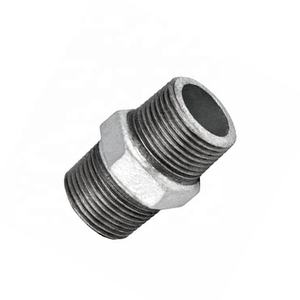 아연 도금 수 스레드 파이프 연결 피팅 주조 가단성 철 피팅 육각 니플 - Product Image 3