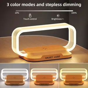 Elegant Mini Glass Desk Lamp With Brass Accents LED Light Touch Control Electric Power ABS Body Farmhouse Design For Bedroom