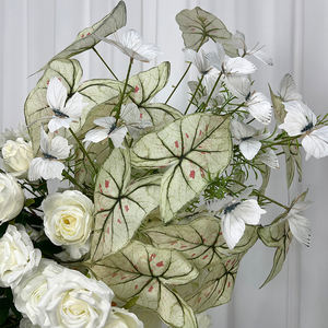 Versprochen weiße und grüne künstliche romantische Blumen bogen für Verlobung und Geburtstags zeremonie Dekoration. - Product Image 4