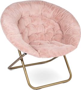 <span class=keywords><strong>Chaise</strong></span> soucoupe pliante en acier et fausse fourrure pour salon, chambre à coucher, <span class=keywords><strong>chaise</strong></span> lune, <span class=keywords><strong>chaise</strong></span> à plateau, mobilier d'intérieur et d'extérieur - Product Image 4