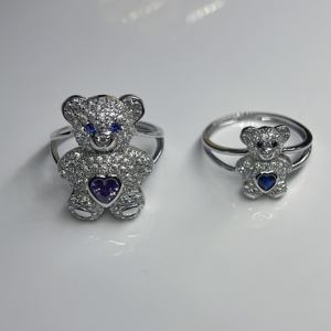 خاتم ألماس على شكل دب أنيق وعصري من مجموعة FH الرقيقة المطلية للذكرى السنوية - Product Image 6