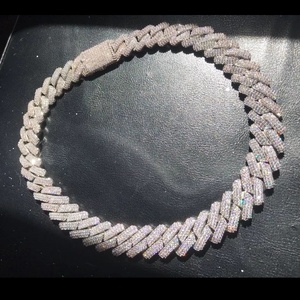Chaîne de 19 mm de large, chaîne cubaine à maillons épais, chaîne hip-hop, chaîne sertie de diamants, chaîne de collier - Product Image 2