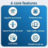 Router de Doble Banda Wall-Penetrating King AC1200 WG8901 para Uso Doméstico, Compatible con OpenWRT, Tecnología Inalámbrica Inteligente MIMO