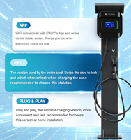 Station de recharge pour véhicules électriques EU 11kW Wallbox Chargeur EV Type 2 IP65 Câble de 5 m Courant réglable WiFi APP Garantie de 2 ans