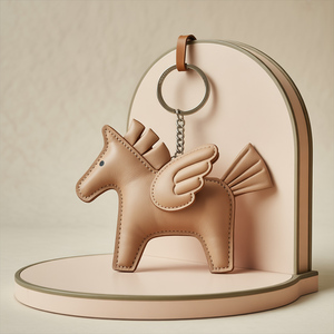 Móc khóa da microfiber cao cấp hình ngựa con, phụ kiện trang trí túi xách, mặt dây chuyền túi xách, móc khóa ô tô, quà tặng dành cho nữ, làm từ chất liệu PU và hợp kim - Product Image 6