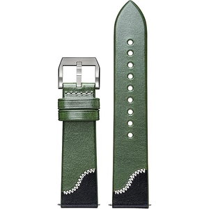 Correa de reloj de cuero de grano completo con costuras laterales para <span class=keywords><strong>hombre</strong></span>, compatible con relojes <span class=keywords><strong>Garmin</strong></span> - Product Image 4