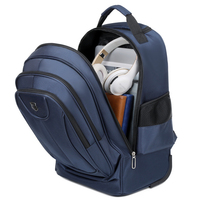Sac à dos de voyage pour ordinateur portable, multi-usages, imperméable, en polyester Oxford, avec fermeture éclair, haut de gamme, avec roulettes, capacité de 20 à 39 L