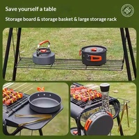 Barbecue au charbon de bois portable sans fumée pour la maison, le camping en plein air, la terrasse, avec un design minimaliste moderne