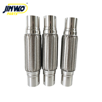 Tubo Flexible de Escape de Acero Inoxidable Trenzado de 2x8x12 Pulgadas, Tubo Flexible de Alta Temperatura para Reparación de Automóviles