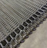 Banda Transportadora de Malla de Alambre en Espiral Ajustable de Acero Inoxidable 304 de Grado Alimenticio