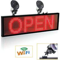 Monitor programable con pantalla LED para coche de 12V, tablero de mensajes de desplazamiento electrónico para ventana trasera, tablero de señal móvil de publicidad