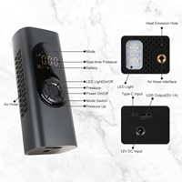 Portable Mini DC 12v sans fil électrique compresseur d'air pompe lumière LED gonfleur de pneu pour voiture vélo moto-ABS matériel