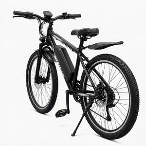 Vélo de montagne électrique 26 pouces, moteur sans balais 48V, cadre en aluminium, 21 vitesses, freins à disque doubles, avec phare et béquille - Product Image 4