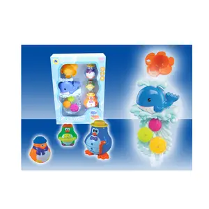 재미 있는 플라스틱 비 독성 방수 고래 아기 목욕 주최자 장난감