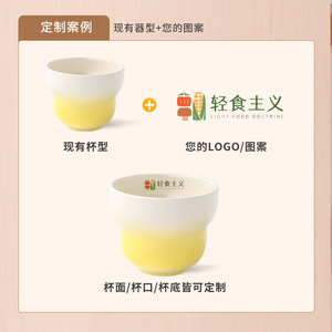 Customized Ceramic Mug Gradient <b>Pink</b> Yellow Blue Green Cute Portable <b>Gift</b> For Giveaways - Product Image 4