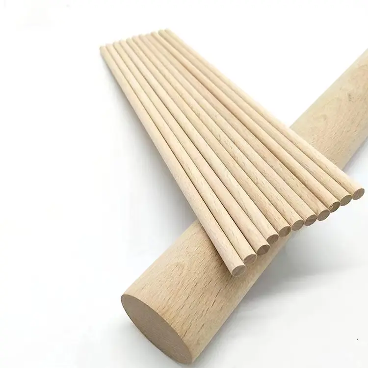 Beech Solid Wood Round Wood Stick Long Round Wood Stick