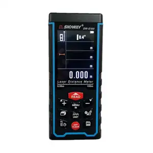 SW-S100 100M Kleur Display Laser Afstandsmeter Afstandsmeter Tape Met Bubble Level Maatregel Gebied/Volume Tool