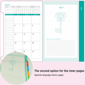 Agendas de Lujo 2027, Tamaño A5, Diario Personalizado con Cubierta de PU con Rayas Verticales, Bolsillos Ocultos Multicapa, para Regalo Empresarial - Product Image 6