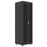 Kabinet Server Jaringan Pintu Mesh Ventilasi Tinggi Presisi Otrans Laris Manis 19 Inch Stok Internasional Hitam
