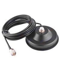 Grande base de montage magnétique de 12cm avec câble coaxial d'extension de 5M pour antenne UHF VHF de voiture