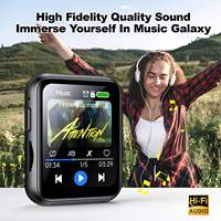 Reproductor MP3 Portátil con Pantalla Táctil Completa, Reproductor de Música con Sonido sin Pérdidas, Radio FM, Grabadora, Compatible con Múltiples Formatos de Audio