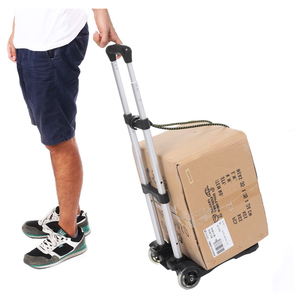 Troli Dorong Lipat dengan Ketinggian yang Dapat Disesuaikan, Troli Kereta Dorong Beban Berat - Product Image 3