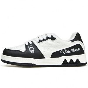 Couples Low-Top Skateboard Shoes Breathable Trendy Retro Casual Sports Shoes Men's White <b>Sneakers</b> - Product Image 3