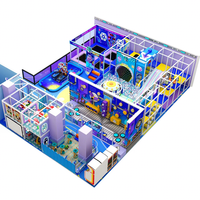 Aire de jeux intérieure pour enfants avec projection LED personnalisée, piscine à balles, centre de divertissement, fabricant certifié TUV SGS