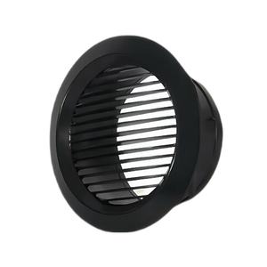 Cubierta de difusor de aire de sofito circular de plástico blanco y negro Ventilación de aire redonda ajustable montada en el techo barata para sistema Hvac - Product Image 2