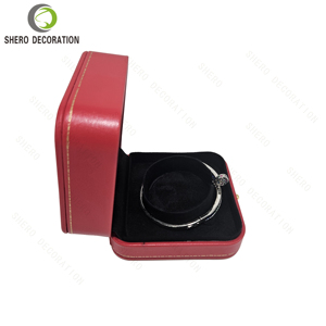 Caja de Joyería de Diseño de Lujo de Alta Calidad OEM al por Mayor, Caja de Embalaje de Cuero PU en Oferta, Caja Roja para Colgantes - Product Image 5