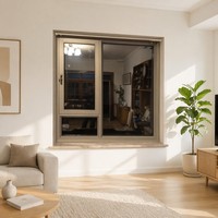 Marco de Ventana Abatible de Aluminio con Doble Acristalamiento para Edificios Residenciales