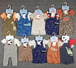 Set di <span class=keywords><strong>abbigliamento</strong></span> per bambini alla moda tuta di cotone set di chiusura con bottoni t-shirt e tute per <span class=keywords><strong>abbigliamento</strong></span> <span class=keywords><strong>estivo</strong></span> per bambini - Product Image 2