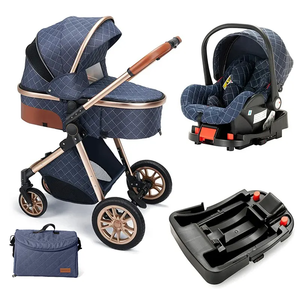 Poussette de luxe confortable pliable 3 en 1 avec siège auto - Product Image 2