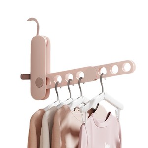 Estante plegable para ropa, tendedero portátil de siete orificios para viajes y uso en hoteles, gris, blanco, rosa, verde, azul - Product Image 5