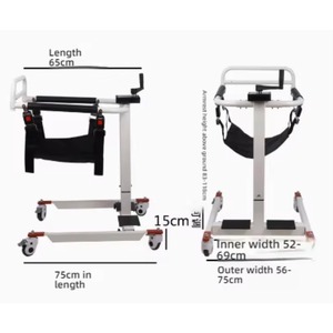 lift and transfer patient wheelchair hydraulic moving machine Nursing Rehabilitation with Commode for disabled elderly bathroom - Product Image 6